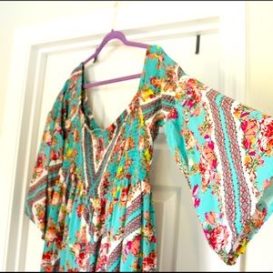 Torrid Smocked Off The Shoulder Maxi Dress